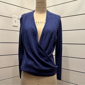 Nice+Zoe Cotton Sweater - Royal Blue Size Large